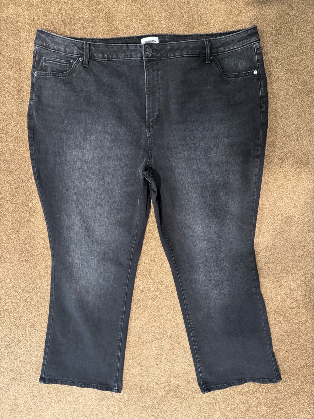 Sonoma Jeans plus size 26 W Mid Rise Bootcut Black Smoke